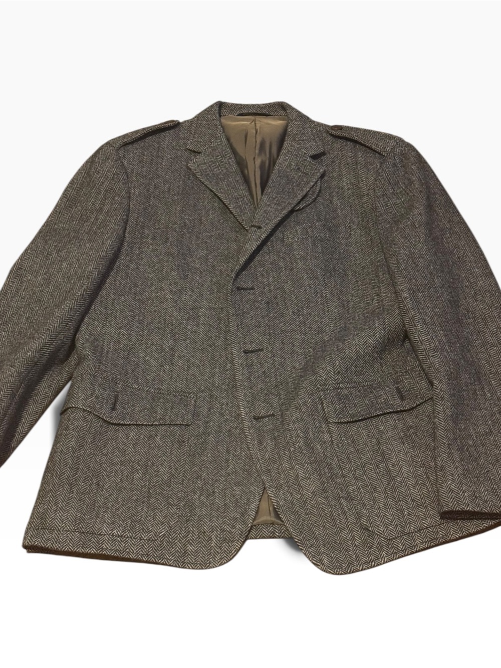 Banana Republic Men's Herringbone Field Jacket - Gray